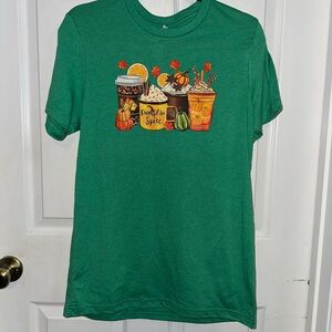 NWOT Handcrafted Fall Drinks Shirt